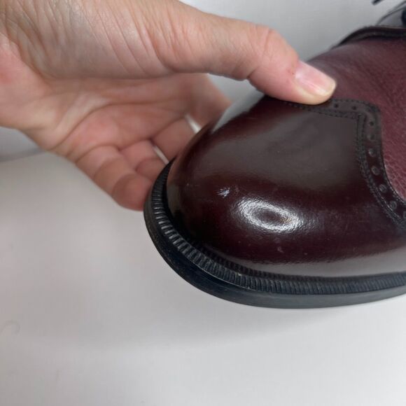 Bostonian Florentine Oxford Wingtip Brogue Dress Shoe Size 8.5 Made in Italy - Picture 9 of 13